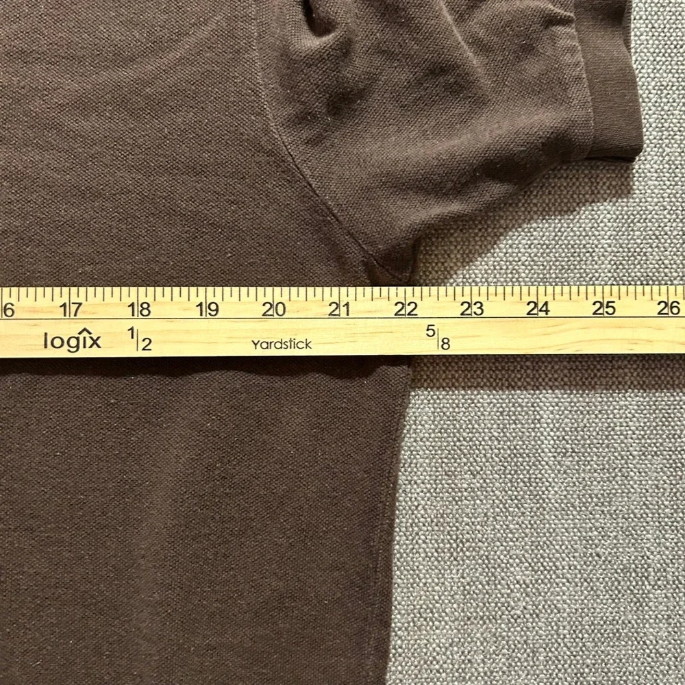 Polo Ralph Lauren Polo Shirt Mens Large Brown Short Sleeve Cotton Pique Logo